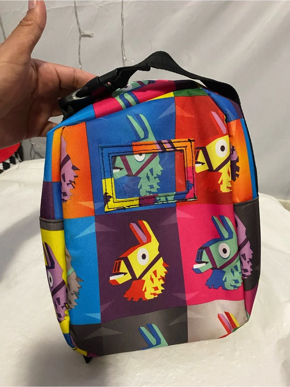 Kids Backpack - Multicolor Llama Print